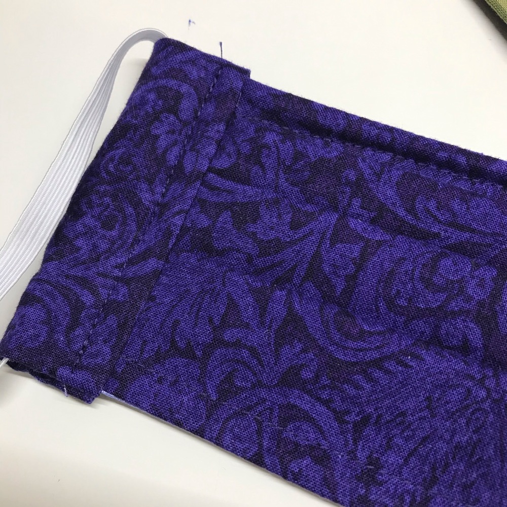 Face mask, face covering, filter pocket purple - Picture 5 of 8